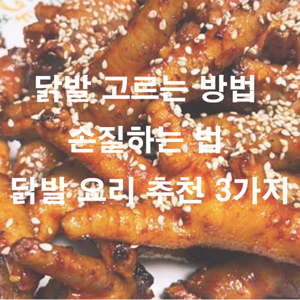 닭발 고르는 방법 손질하는 법 닭발 요리 추천 3가지
