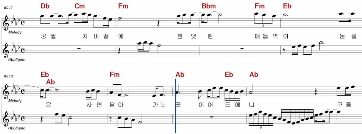 전미경 - 장녹수 악보