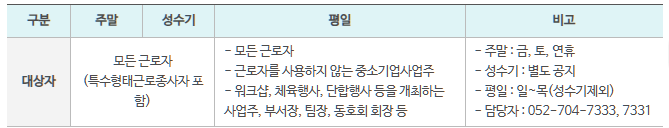 사업의 신청대상