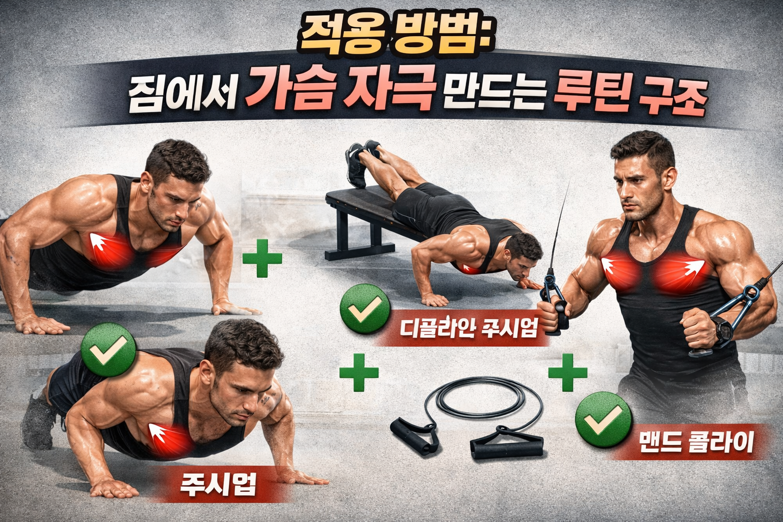 집에서 가슴 자극 만드는 루틴 구조