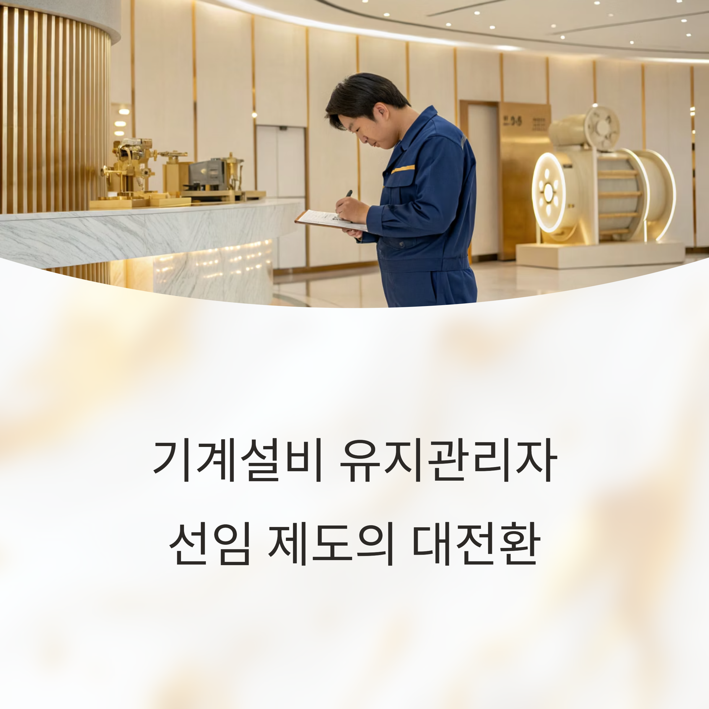 기계설비 유지관리자 제도 임시 선임