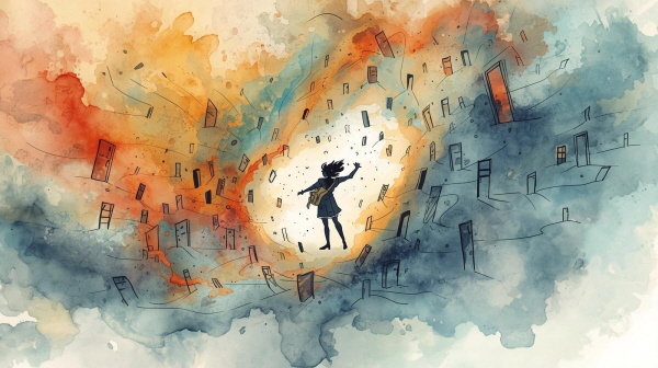 ENTP 청소년은 호기심과 에너지가 넘치며 언제나 새로운 가능성을 찾아 나섭니다에 관한 그림