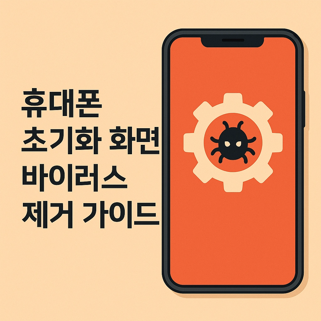 휴대폰 초기화 화면 바이러스 제거 가이드