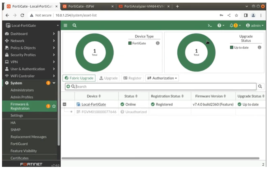 FortiAnalyzer 연동