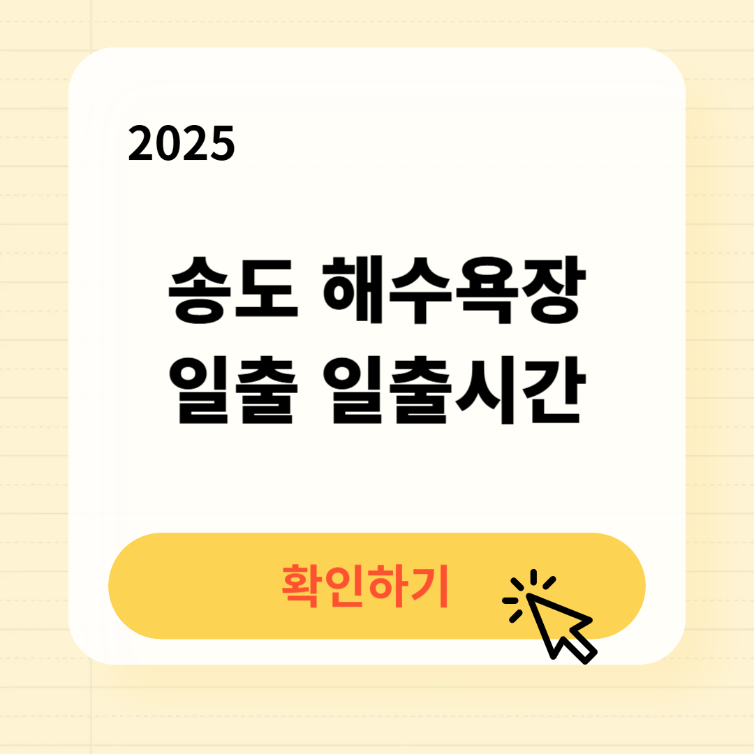 송도 해수욕장 일출 일출시간 확인