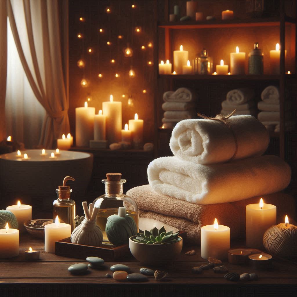 피부,체형관리 샵 배경