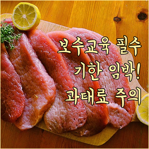 축산물 위생교육 보수교육 신청 기한과..