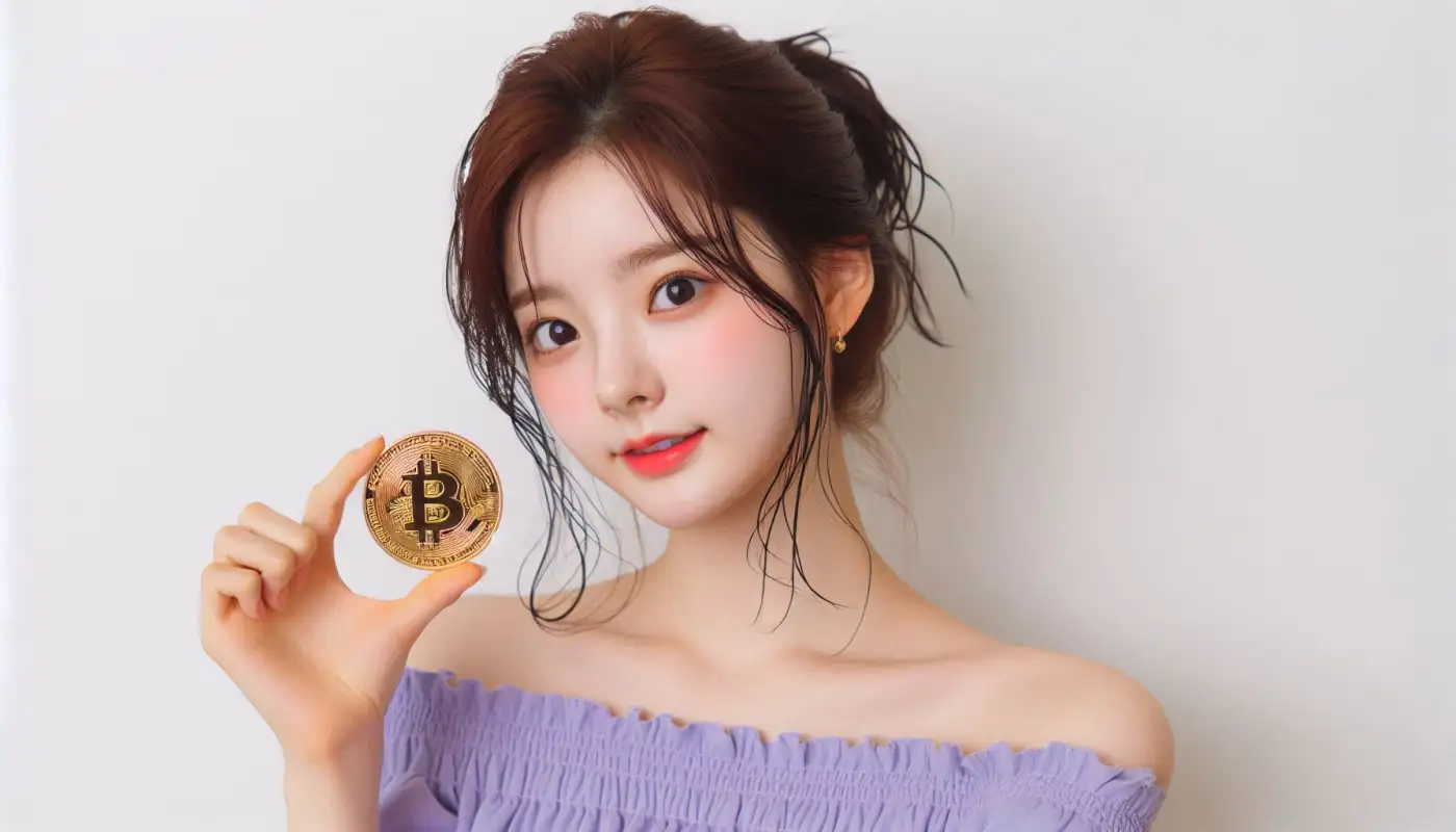 비트코인-달러차트-원화차트를-알아보고-관리하는-여성의-모습