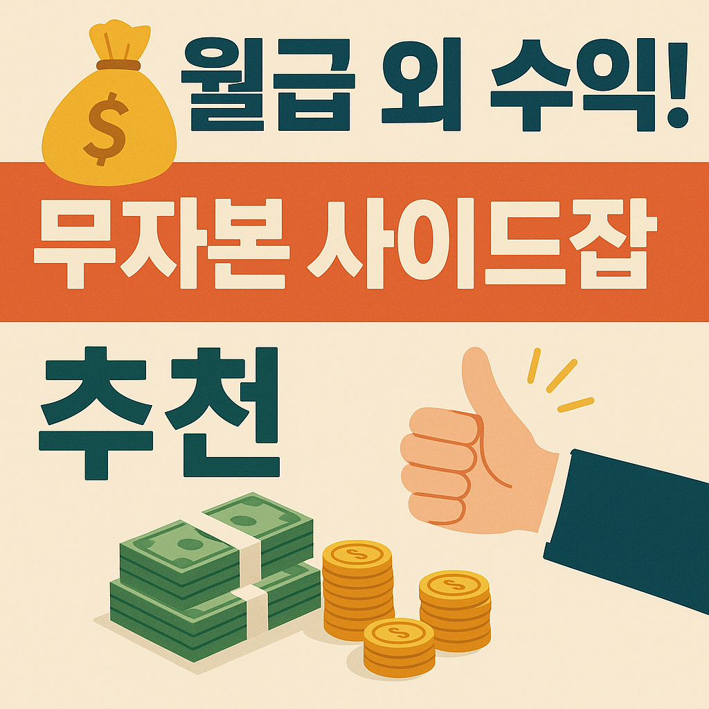 월급 외 수익 무자본 사이드잡 사진