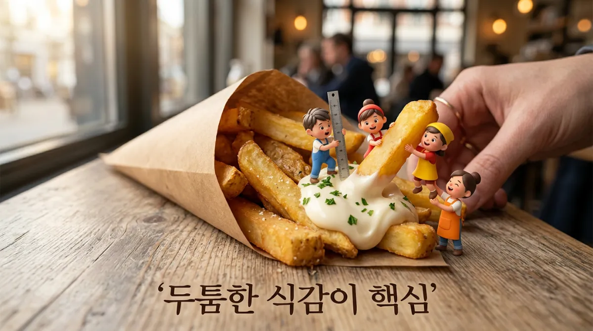 두툼한 식감이 핵심 - 마요네즈를 곁들인 벨기에식 감자튀김