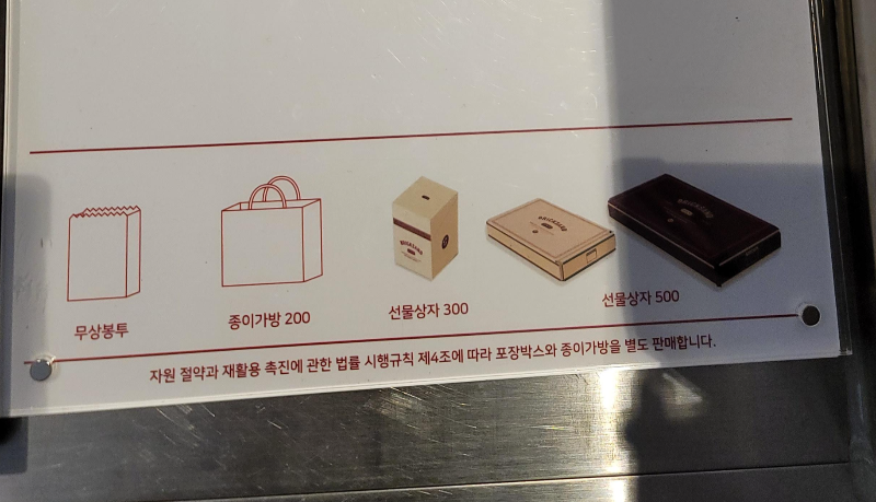 포장박스와 종이가방