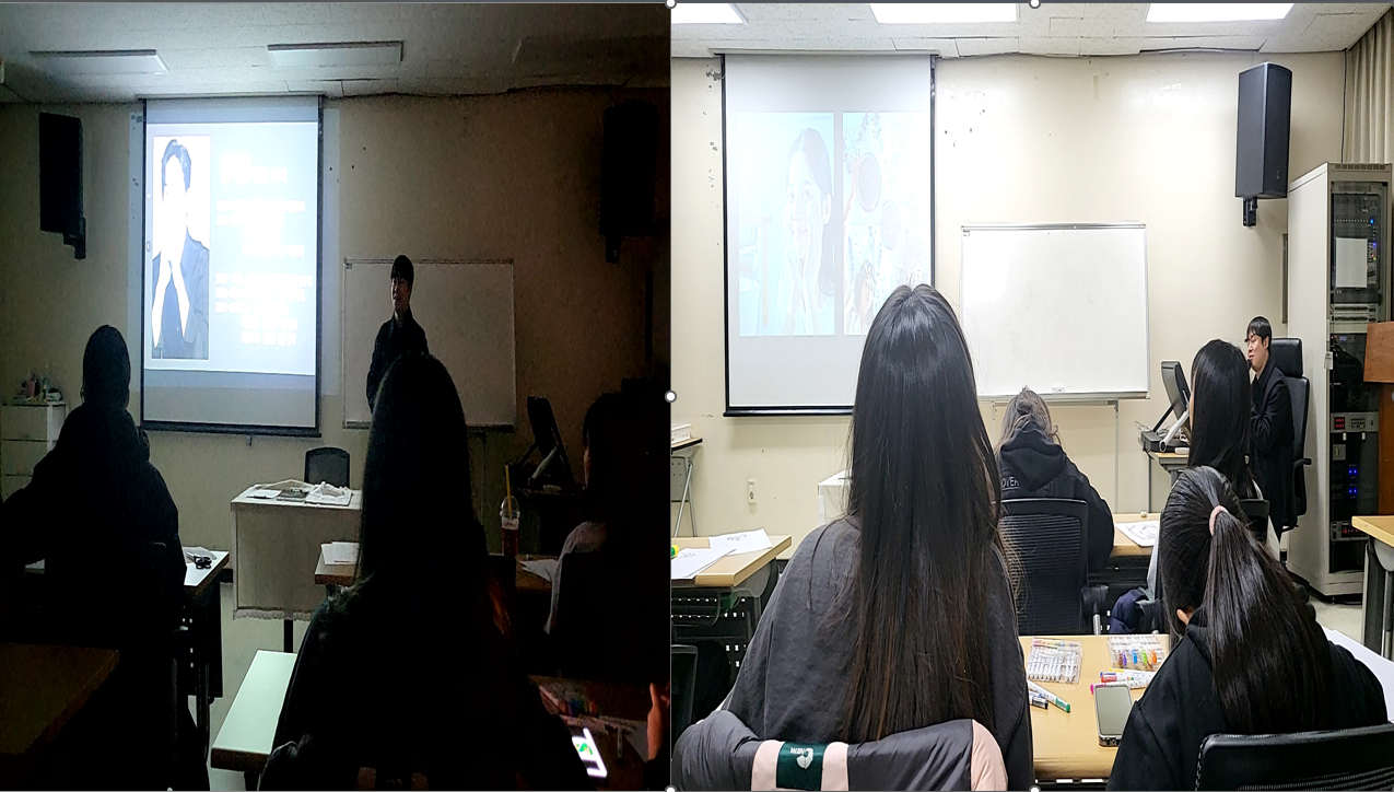 이 사진은 심기명 작가님의 강연을 듣는 아이들의 뒷모습입니다.