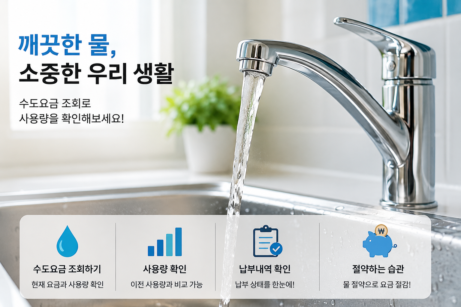수도요금 조회 방법 총정리 (모바일·인터넷·고객센터까지 쉽게 확인)