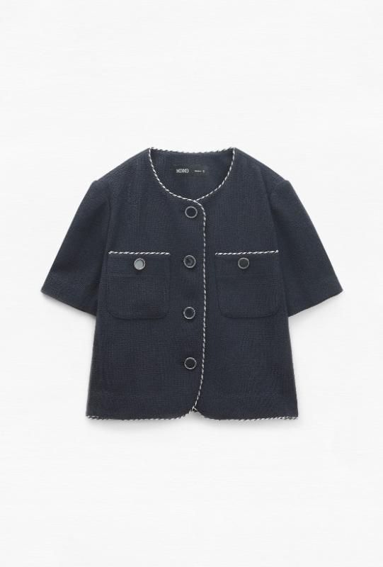 미쏘 트위드 파이핑 반팔자켓 MIWJKD601B