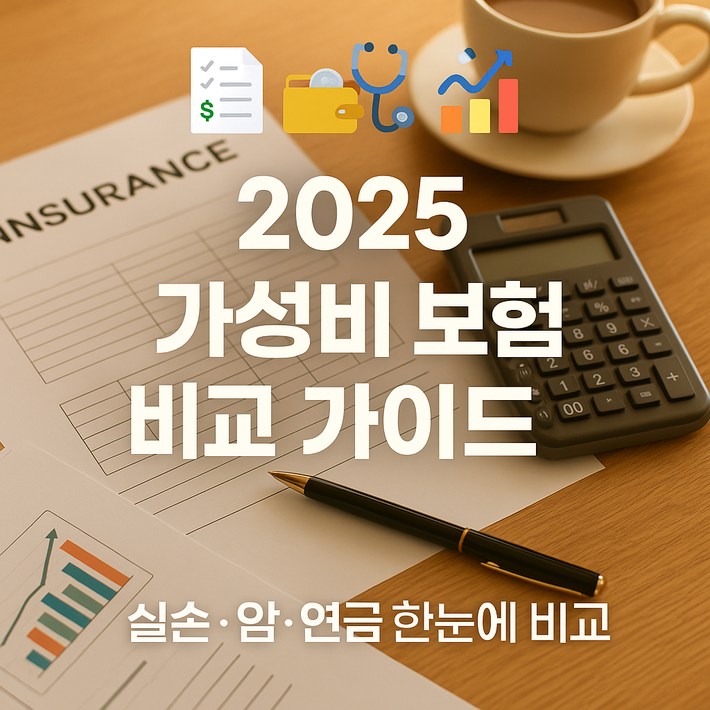 보험료 30% 아끼는 법! 2025 가성비 보험상품 비교표 공개