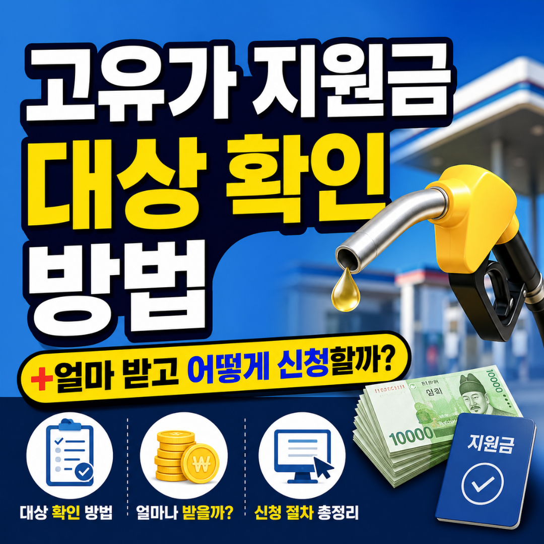 고유가 지원금 대상 확인 및 금액 신청방법 정리 인포그래픽