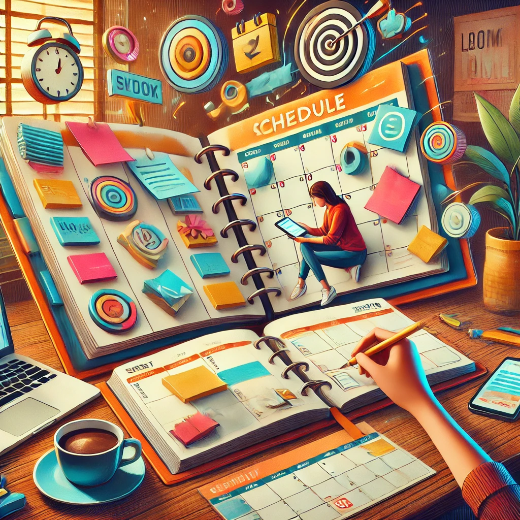 업무 마감관리하는 모습