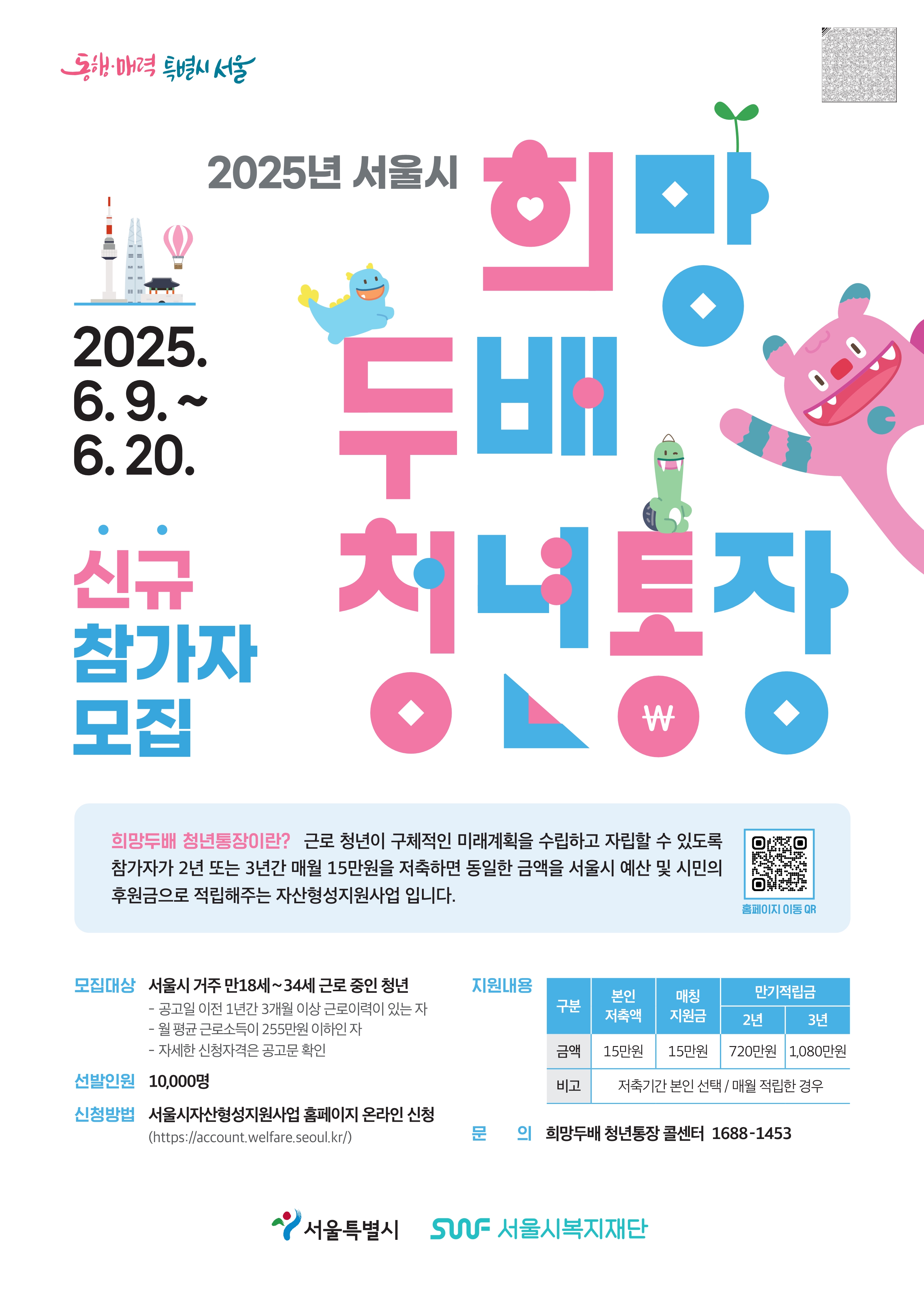 희망두배 청년통장 공식 포스터