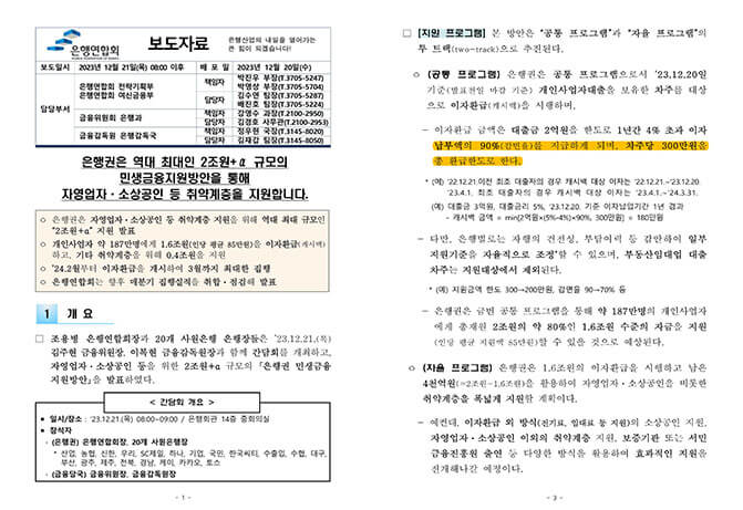 소상공인 자영업자 은행권 민생금융지원방안 이자환급금 1인당 85만원 최대 300만원 신청방법 (+지원대상)