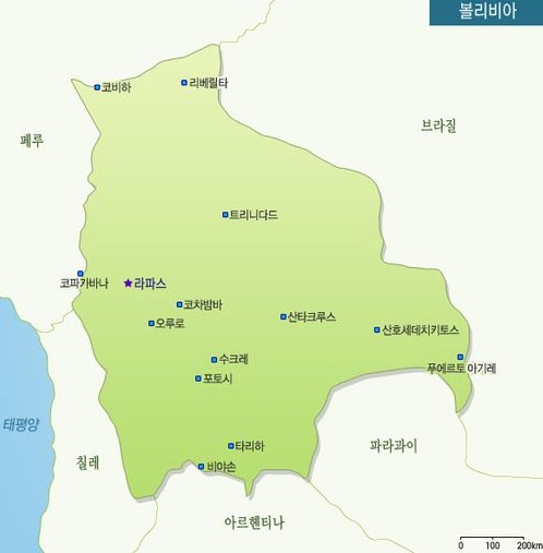볼리비아 지도 관련 사진
