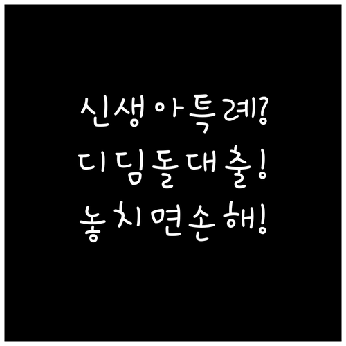 신생아 특례 디딤돌대출, 출생 후 3..