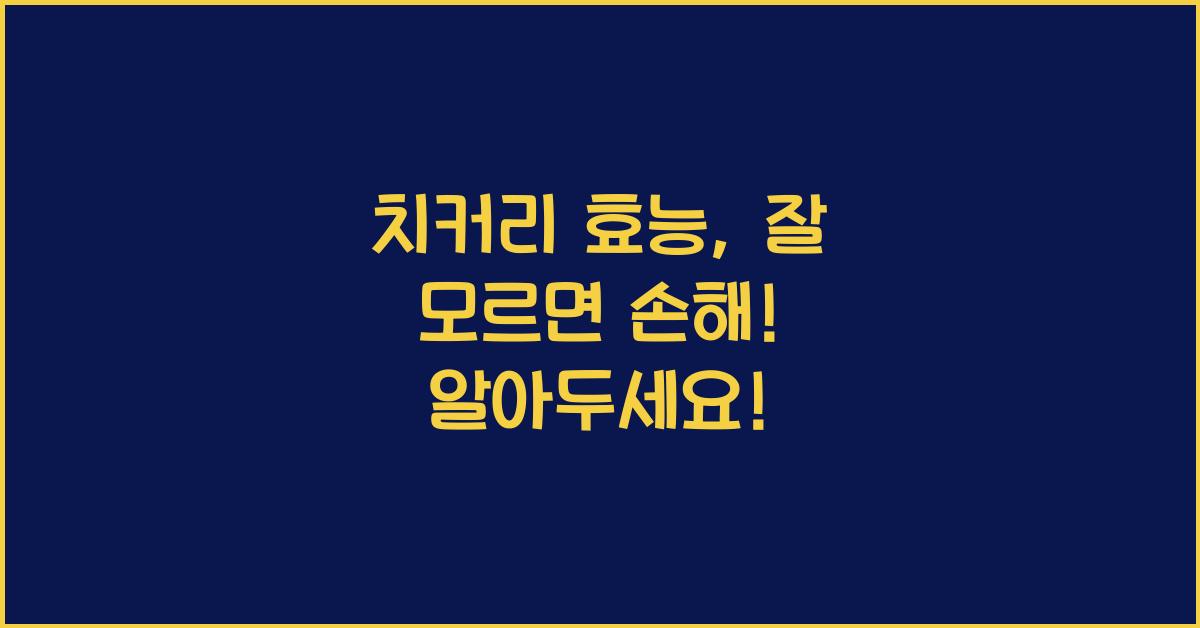 치커리 효능