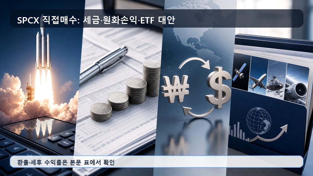 SPCX 직접매수 세금 환율 계산 장면