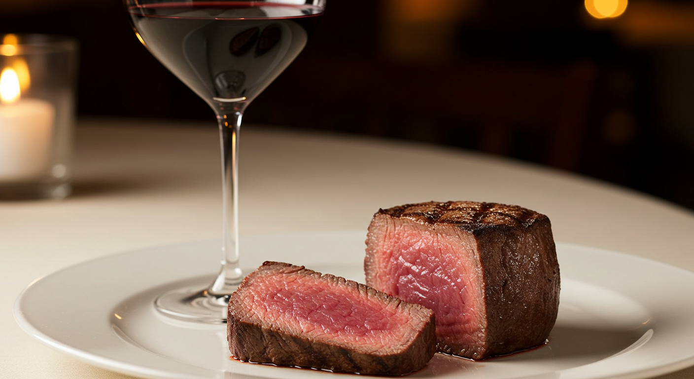 스테이크와 와인