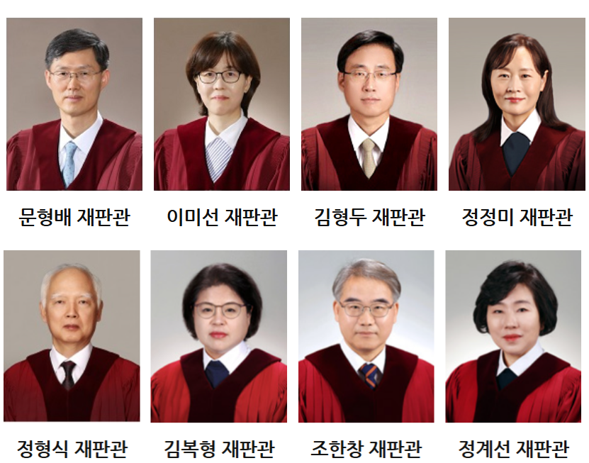 헌재 재판관 명단