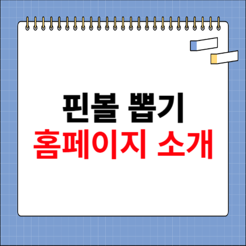 핀볼 뽑기 홈페이지 소개