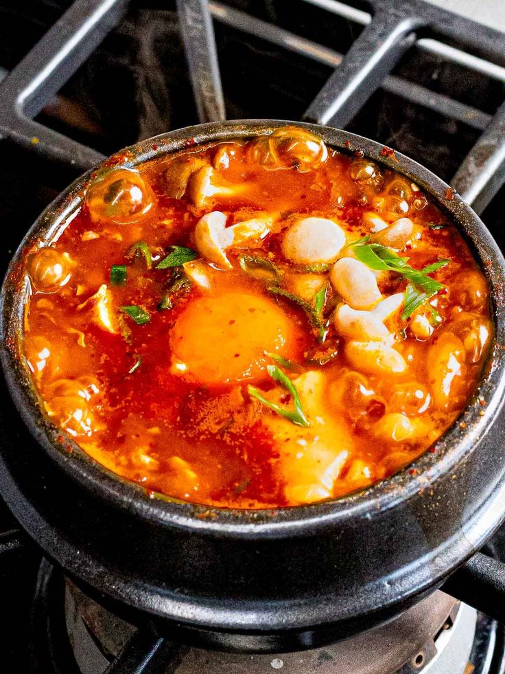 순두부찌개 음식 사진