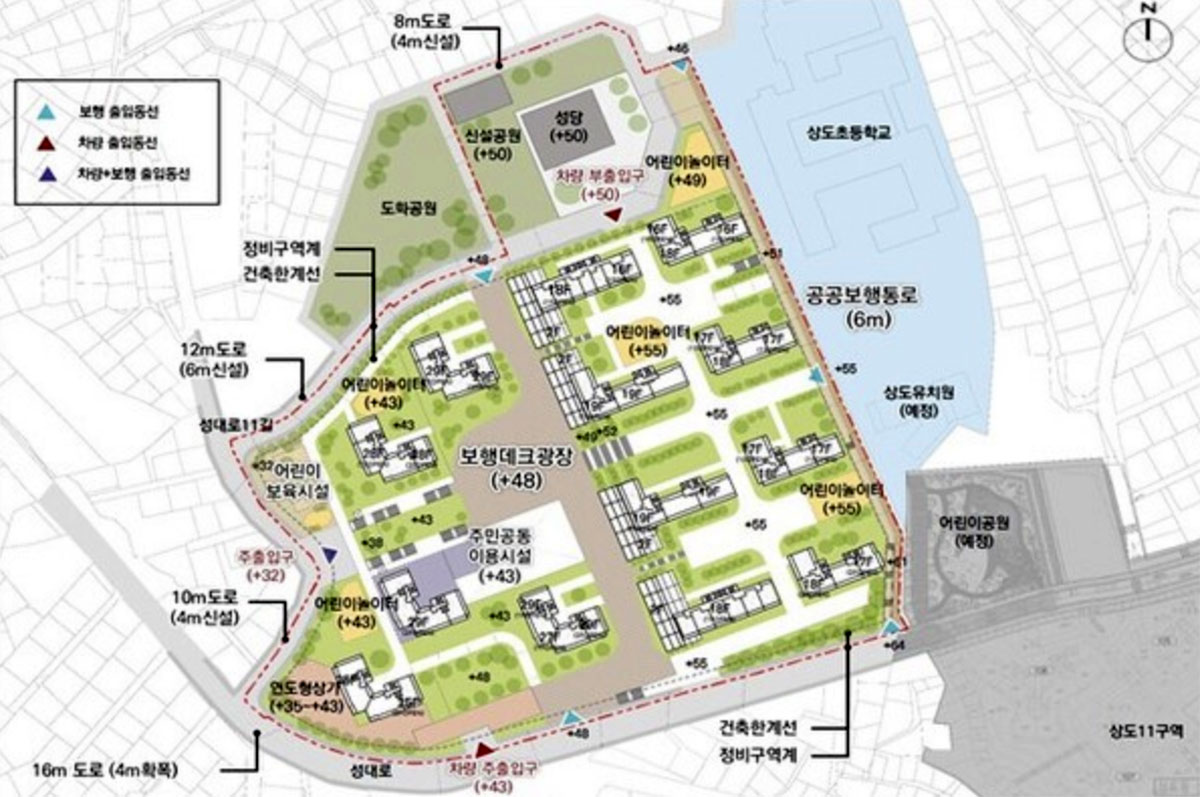 상도동 244일대 단지배치도