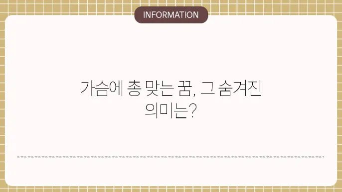 총으로 사람을 죽이는 꿈, 그 속에 숨겨진 경고의 의미는?