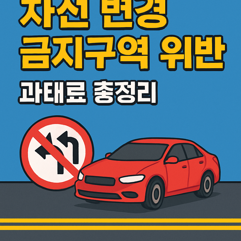 차선 변경 금지구역 위반 과태료 총정리