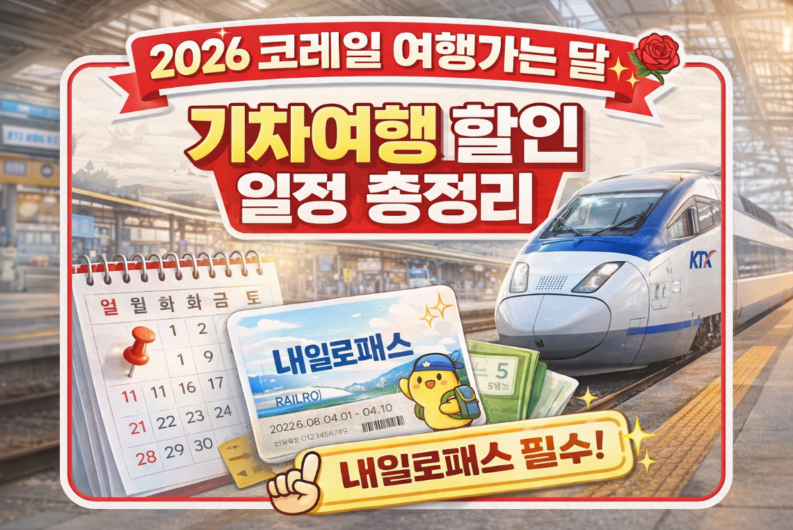 코레일 여행가는 달 혜택 총정리