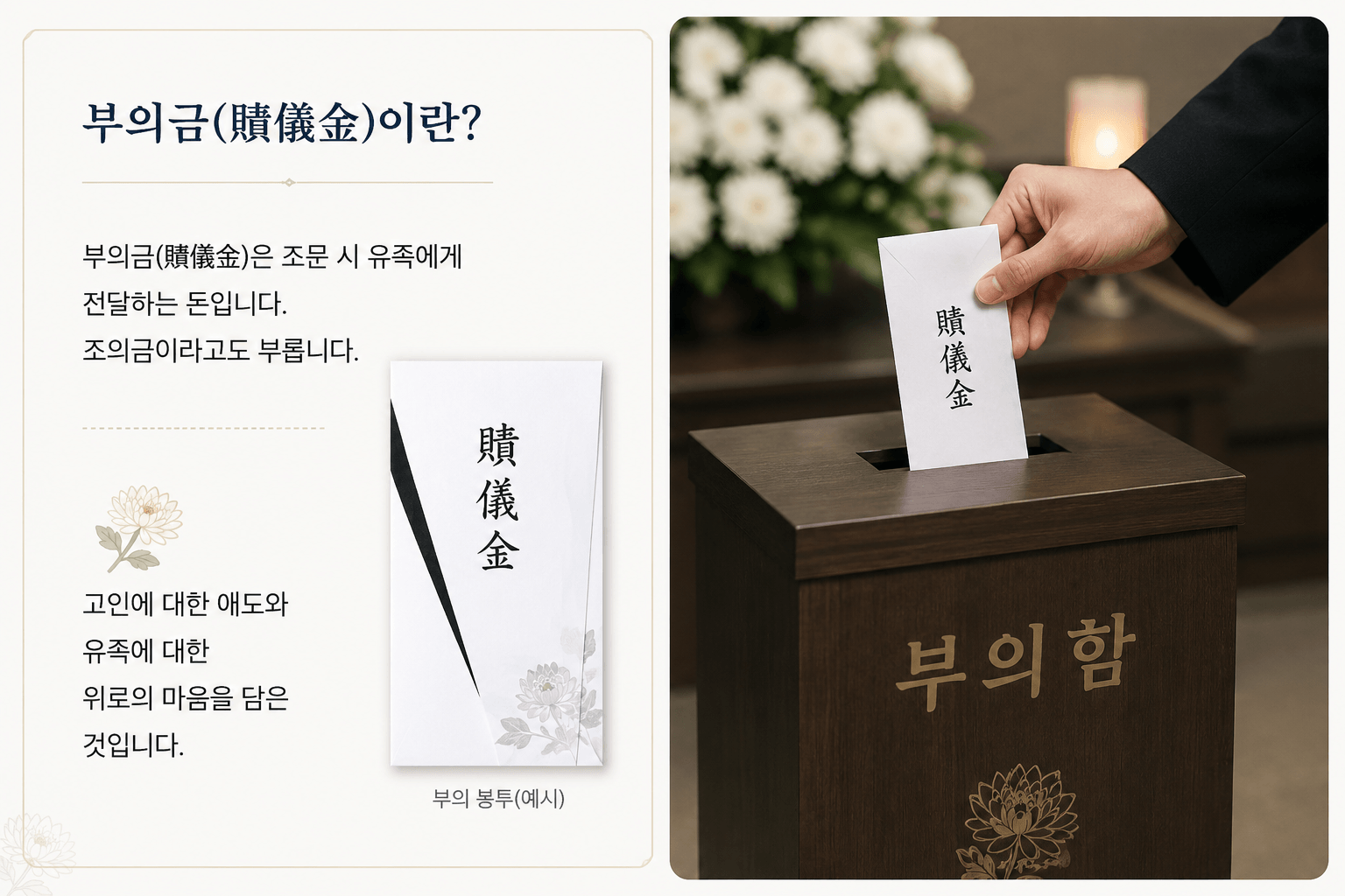 부의금 봉투 쓰는 법 &ndash; 한자&middot;이름 작성 방법-장례정보연구소