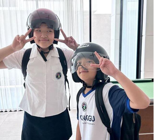 이범수 자녀 발리 교복