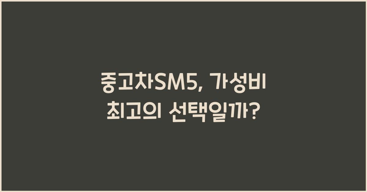 중고차sm5
