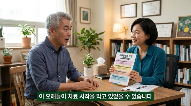 공황장애 오해와 진실 의지력 심장마비 꾀병 정신병 불치 오해 상세