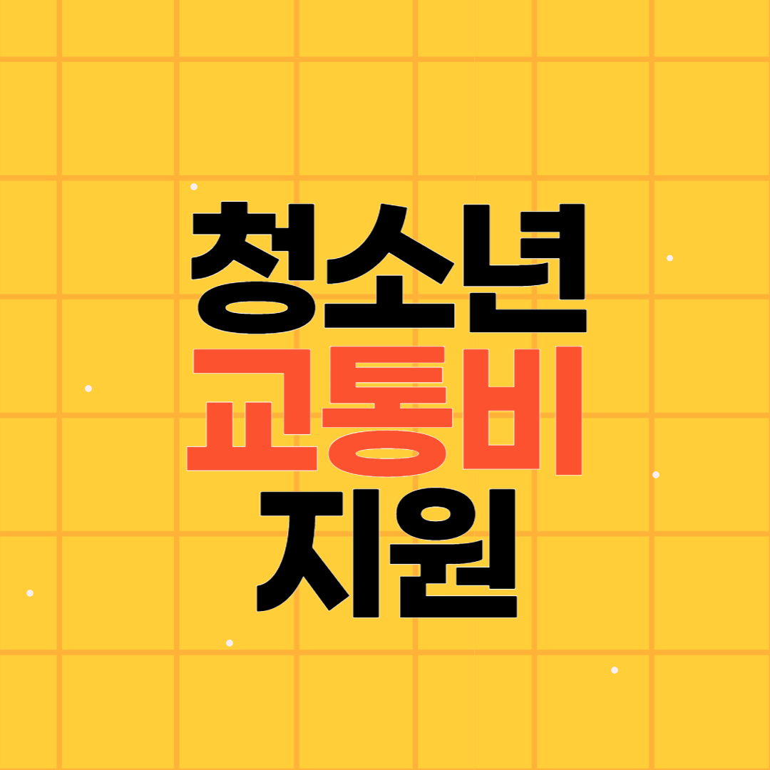 경기도 청소년 교통비 지원 사업 신청방법