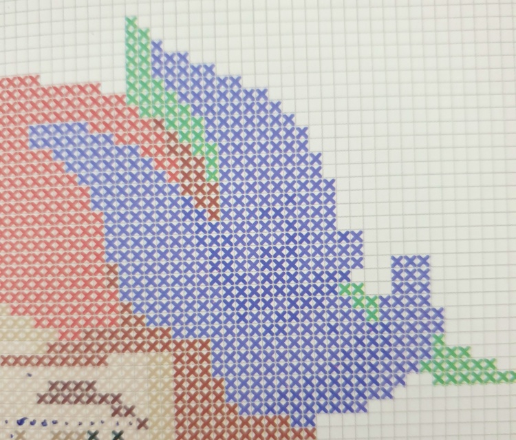 도안 색상 구분이 안됨