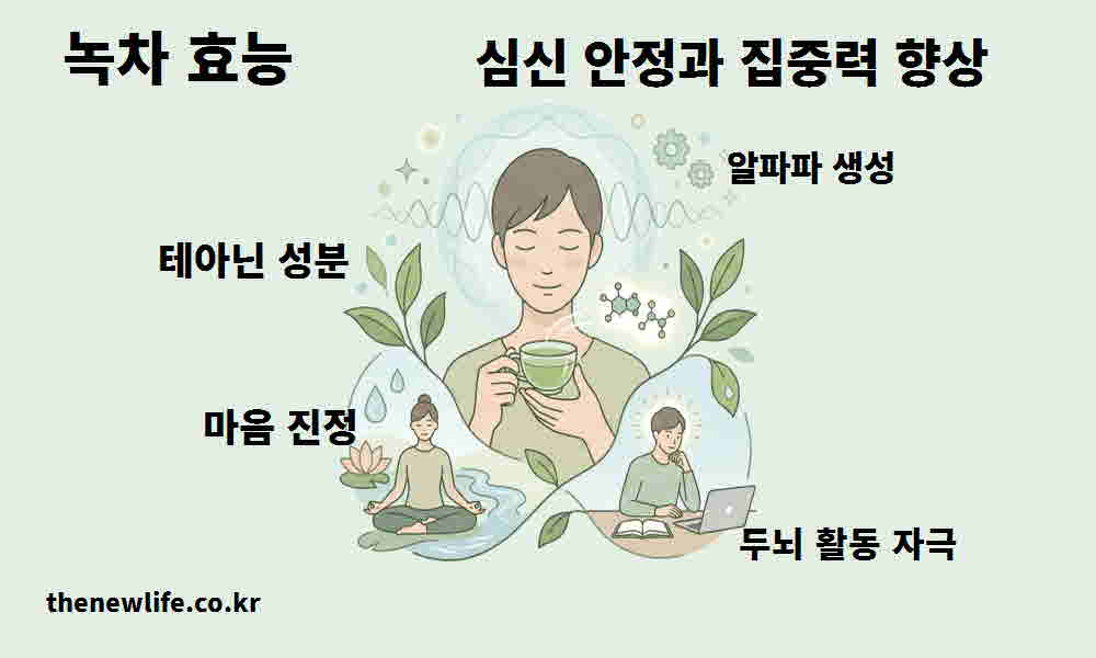 녹차 효능 심신 안정 집중력 향상