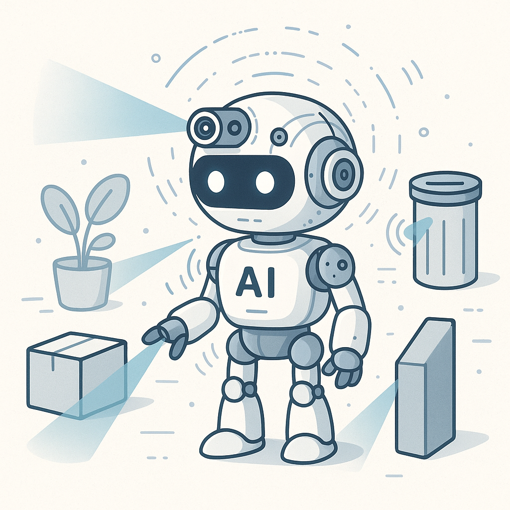 센서와 카메라로 물리적 환경을 인식하는 AI 로봇 시스템