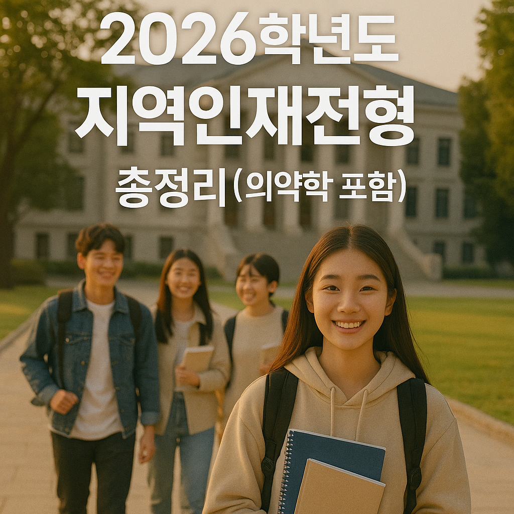 2026학년도 지역인재전형 총청리(의약학 포함)