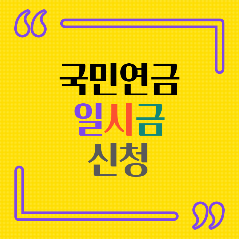 국민연금일시금신청