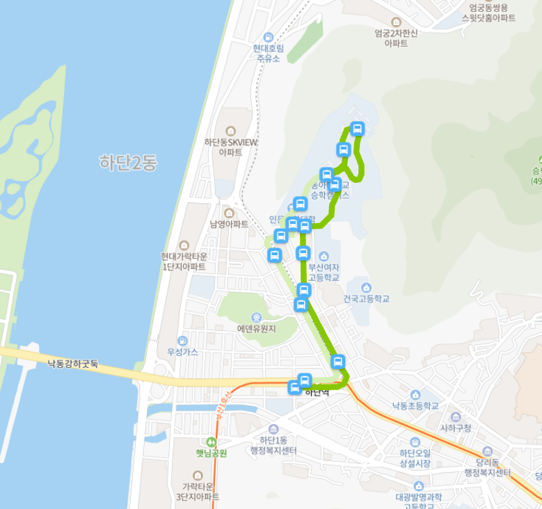 사하구10번버스노선도