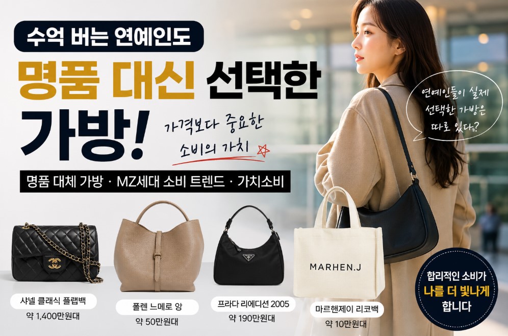 수억 버는 연예인도 명품 대신 선택한 가방, 가격보다 중요한 소비의 가치