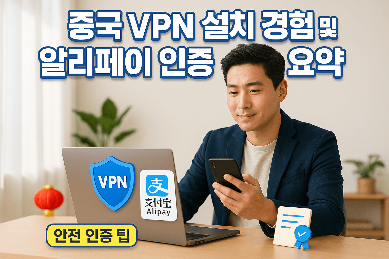 중국 VPN 설치 경험 및 알리페이 인증 방법 요약