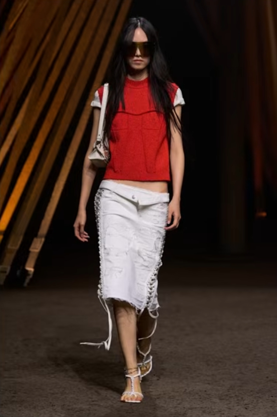 극단적으로 낮아진 로우라이즈(Low-Rise) 허리선