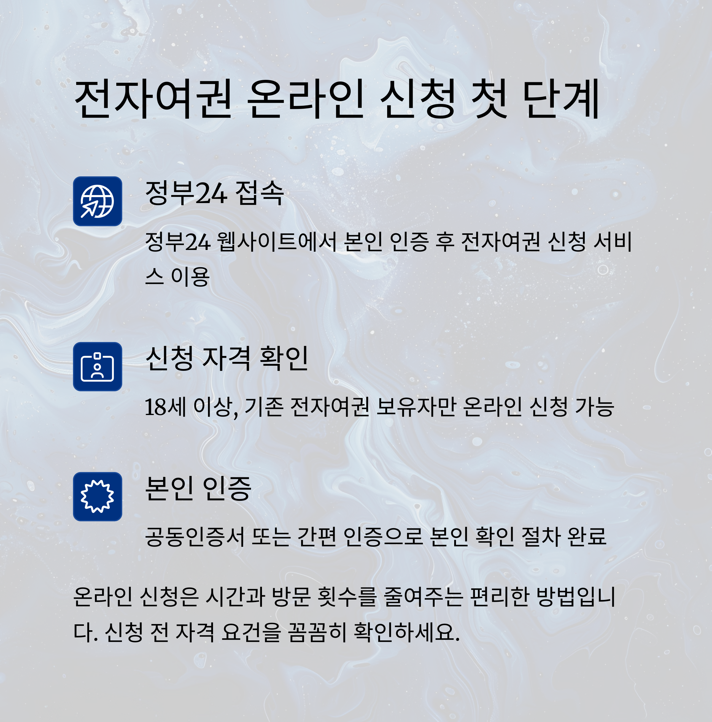 전자여권 온라인 신청하기 정부 24
